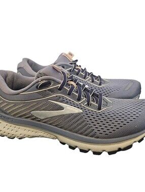 Brooks Ghost 12 Neutral Road Running Shoes Womens Sz 7.5 Wide Gray Pink Granite